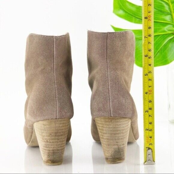 Ecote Urban Outfitters Women's Alexandra Boot Size 9 Block Heel Tan Taupe Suede - Picture 4 of 11